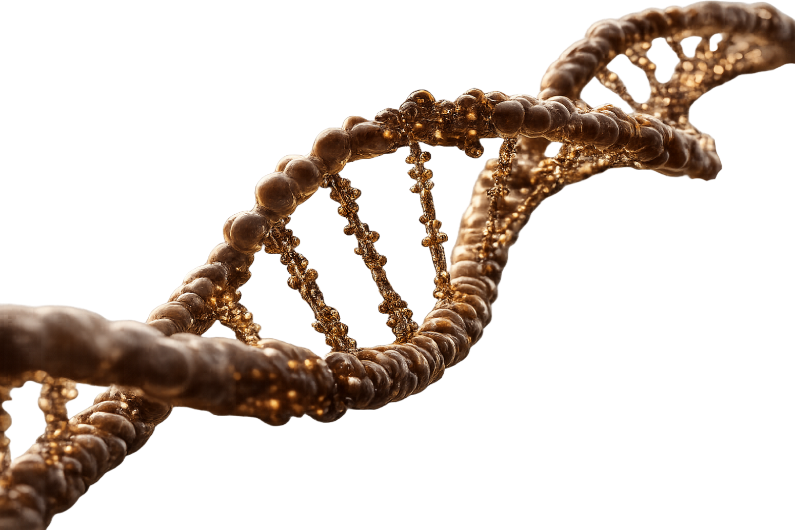 Golden DNA double helix